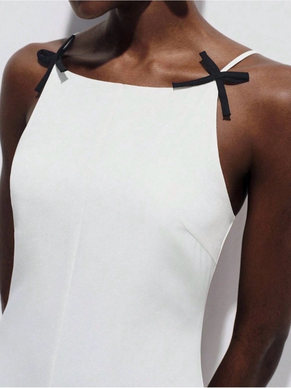 White Casual Women's Minimalist Tailored Ivory Dress